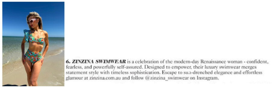 Zinzina Swimwear Featured in British Vogue: A Global Moment for the Modern Renaissance Woman